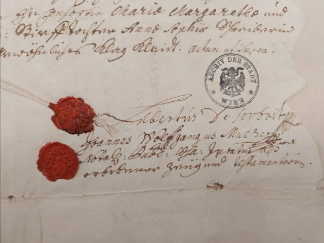 Unterschrift von Hubert de Sorbaits auf seinem Testament