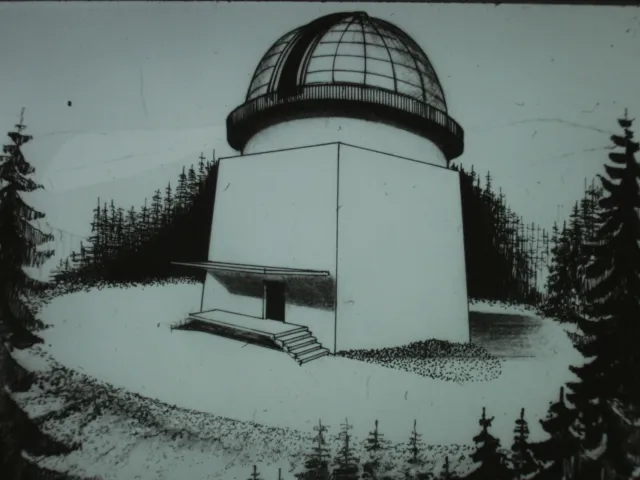 Erster Entwurf für das Leopold Figl-Observatorium am Mitterschöpfl, Anfang 1960er-Jahre