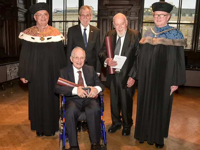Verleihung des Ehrendoktorats der Universität Wien an Robert A. Shaw und Issac P. Witz, 2018