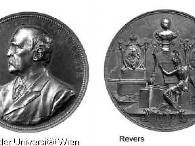 Medaille von Alfred von Arneth zum 50jährigen Dienstjubiläum, geprägt 1890