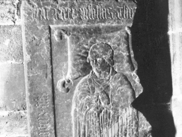 Grabstein von Thomas Ebendorfer (1388–1464, Theologie) im Wehrturm von Perchtoldsdorf bei Wien
