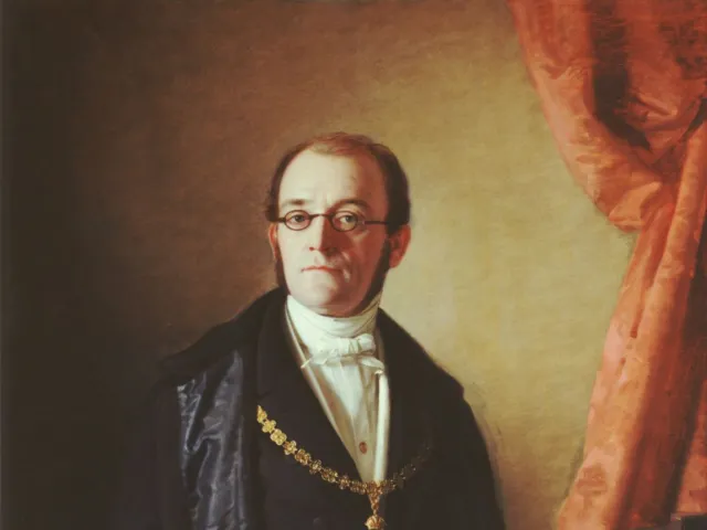 Carl Frh. von Rokitansky (1804–1878) als Rektor der Universität Wien (1852/53)