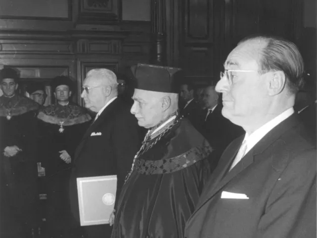 Verleihung von akademischen Ehrentiteln an Prof. Hans Schima, Gen.Dir. Erich Miksch und Gen.Dir. Dr. Franz Ockermüller