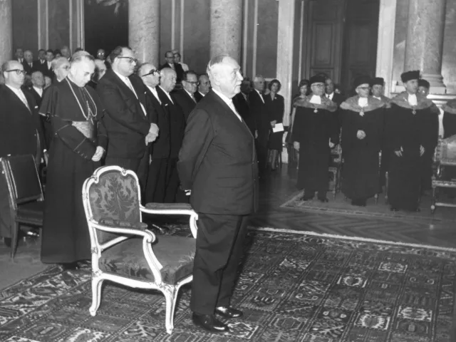 Othmar Kühn bei der feierlichen Inauguration als Rektor der Universität Wien
