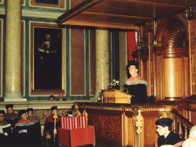 Rudolf Welser als Laudator bei der Verleihung von Goldenen Doktordiplomen der Juridische Fakultät, 1988