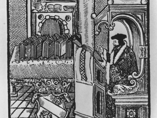 Der Theologe Leonhard Villinus (Höfler) im Hörsaal, 1567