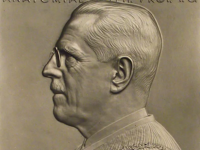 Relief von Rudolf Maresch (1868–1936), Pathologische Anatomie und Histologie, gestaltet von Arnold Hartig 1931/32