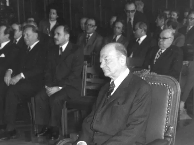 Gottfried Haberler bei der Ernennung zum Ehrensenator der Universität Wien