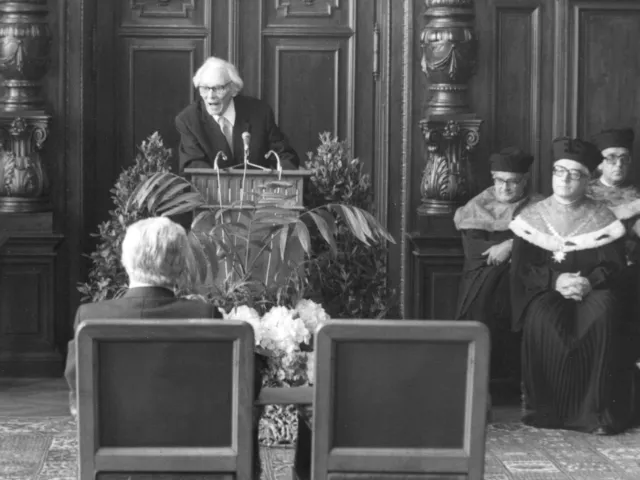 Hermann von Wissmann (1895–1979), Geographie, bei der Verleihung des Ehrendoktorats, 1976