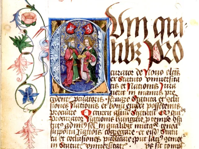 Seite aus der Matrikel der Ungarischen akademischen Nation