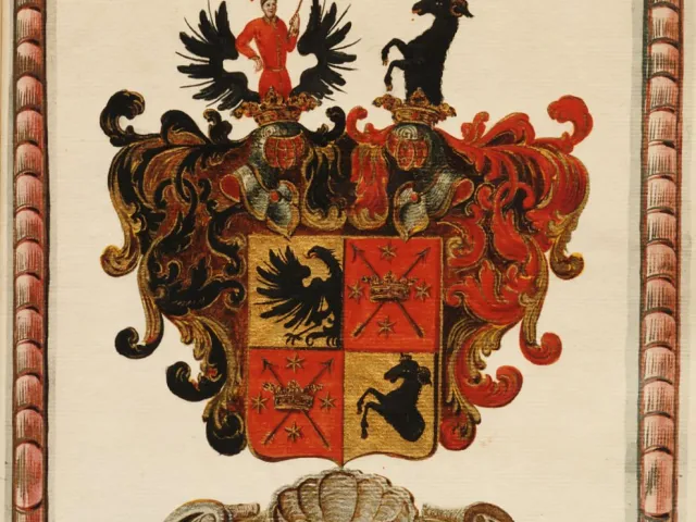 Rektorenblatt von Franz Anton Edler von Spaun (Rektor 1739/40)