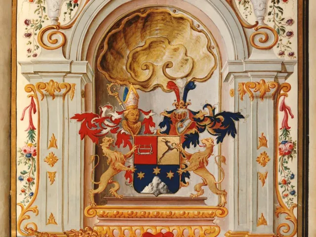 Rektorenblatt von Anton Carl von Serdagna (1762/63 Rektor)