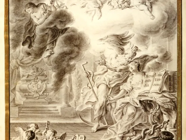 Rektorenblatt (Memorabilia) von (Johann) Joseph Maximilian Dietmann (Mediziner, Universitäts-Bibliothekar, 1764/65 Rektor)