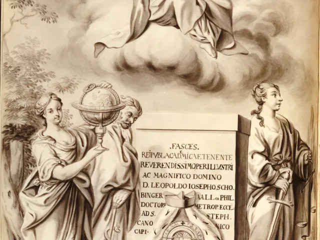 Rektorenblatt von Leopold Joseph Schobinger (1777/78 Rektor)