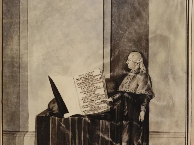 Rektorenblatt von Benedikt Leopold Rhein