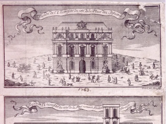Fassadenansicht der Neuen Aula (1763)