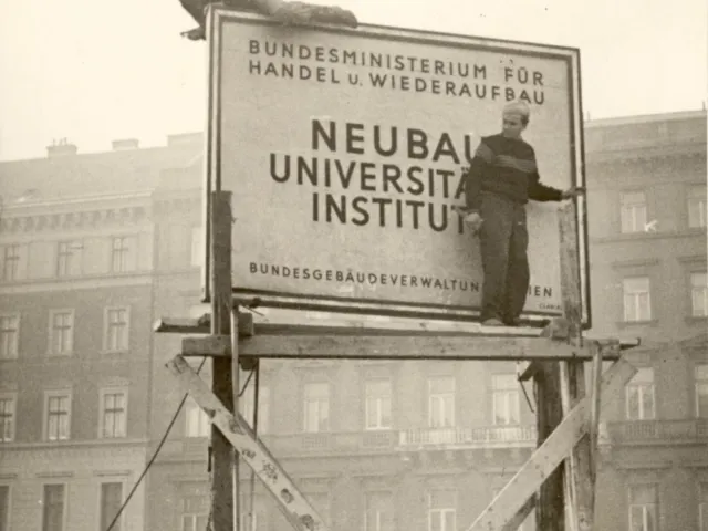 1958 Baustelle des NIG | Neues Institutsgebäude