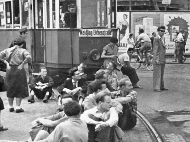 Studentenstreik an der Opernkreuzung, 1953