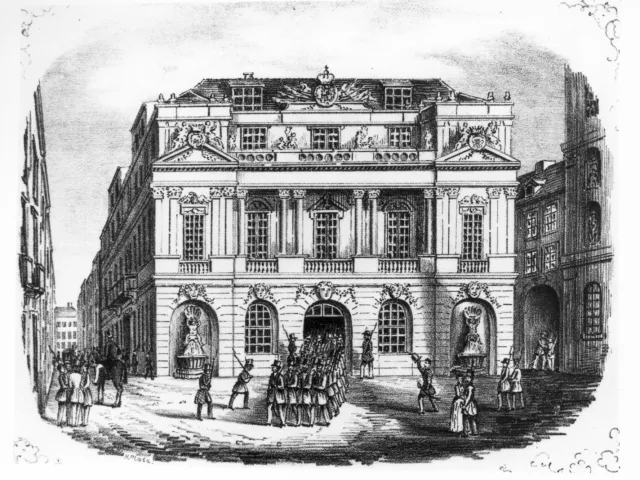 Das Aulagebäude der Universität Wien im März 1848