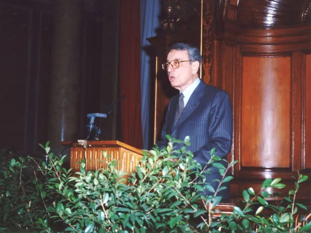 Boutros Boutros-Ghali bei der Verleihung des Ehrendoktorats der Universität Wien