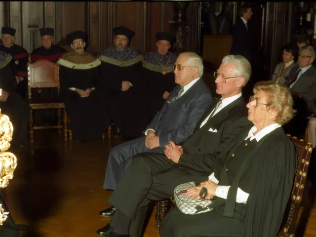 Verleihung Ehrendoktorat Alice Teichova, Ehrenbürger Franz Waldeck und Ehrenbürger Herbert Paulhart, Universität Wien