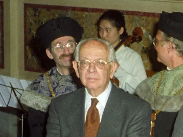 Kurt Blaukopf bei der Verleihung des Ehrendoktorats der Universität Wien