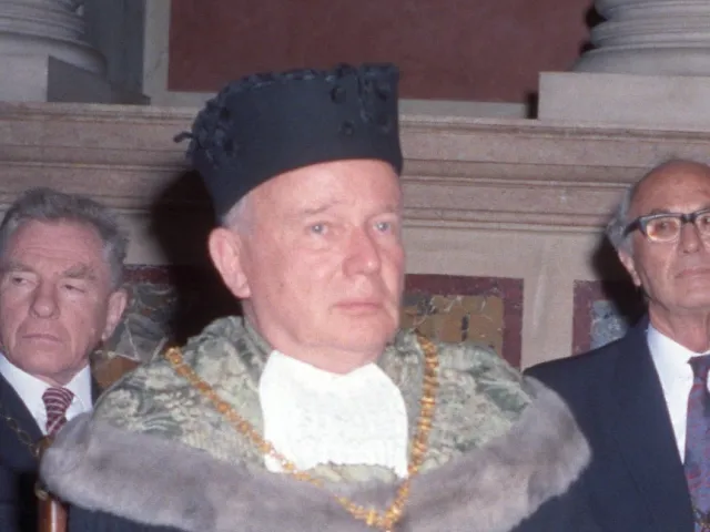 Otto Kraupp bei der Verleihung der Ehrensenatorenwürde der Universität Wien
