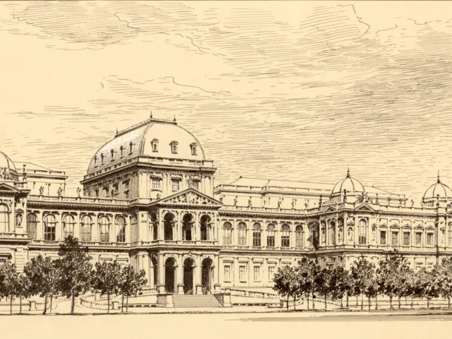 Hauptgebäude der Universität Wien (Federzeichnung)