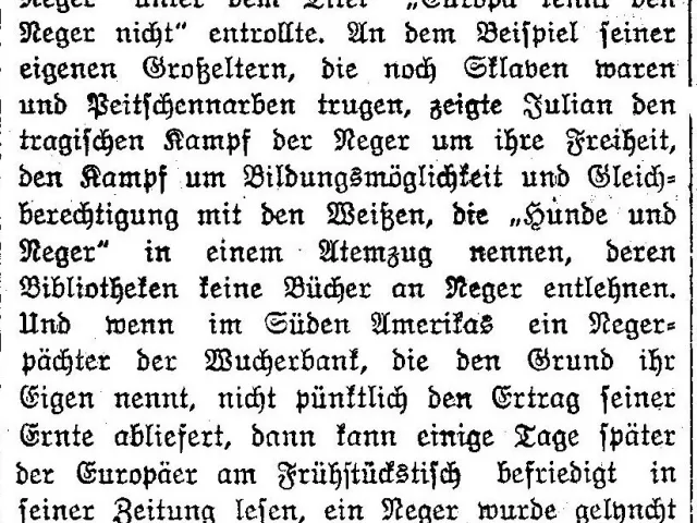 Zeitungsbericht über den Radio-Vortrag von Percy Julian, Arbeiter-Zeitung 1931