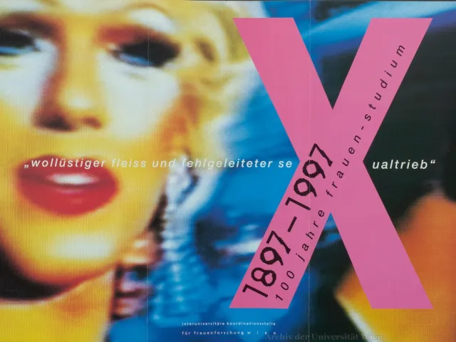 Plakat zu 100 Jahre Frauenstudium in Österreich 1997