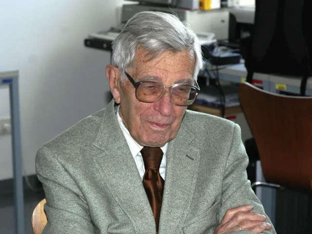 Karl Lintner bei der Feier zu seinem 90. Geburtstag
