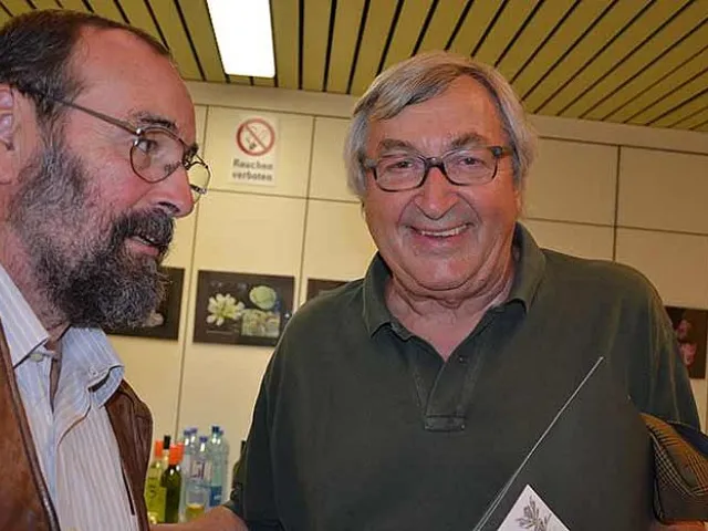 Ökologe Georg Grabherr und Friedrich Schiemer, Obmann der Zoologisch-Botanischen Gesellschaft (Zoobot)
