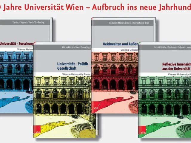 Die vierbändige Festschrift „650 Jahre Universität Wien – Aufbruch ins neue Jahrhundert“, 2015