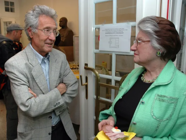 Gero Vogl und Christl Langstadlinger bei der Abschiedsvorlesung von Alfred Bartl