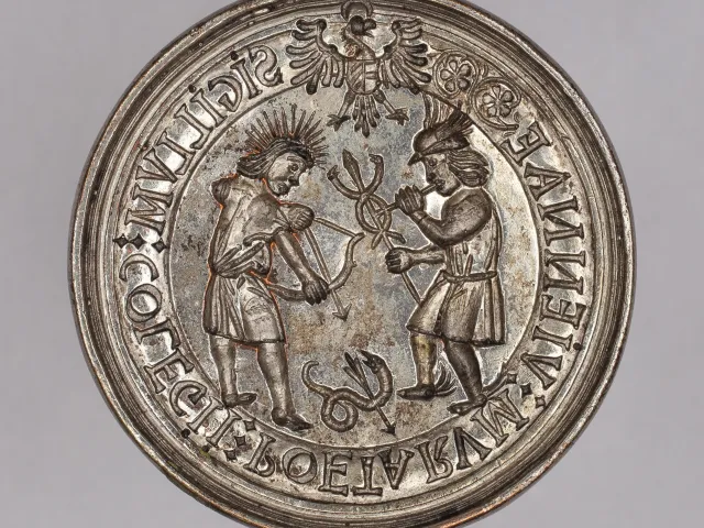 Siegelstempel des „Collegium Poetarum et Mathenaticorum“. 1501