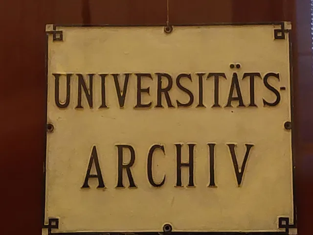 Türschild Universitäts-Archiv