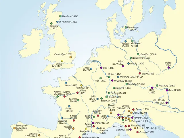 Europäische Universitäten bis zum Anfang des 16. Jahrhunderts