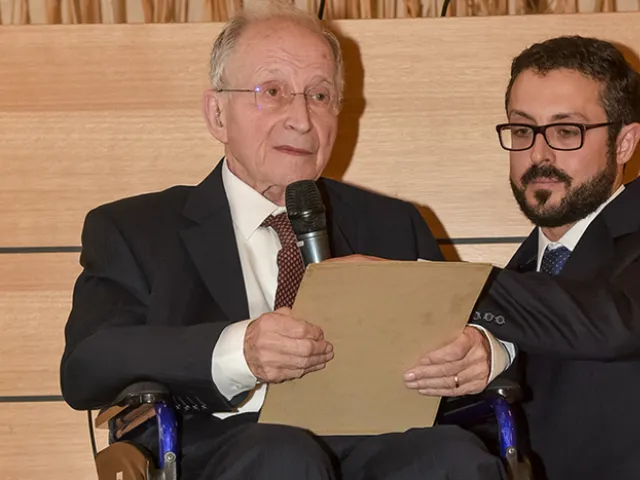 Robert A. Shaw bei der Verleihung des Ehrendoktorats der Universität Wien, 2018