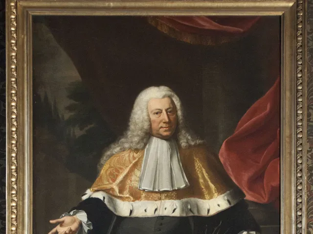 Johann Joseph Fraisl (Rektor 1743/44) in der Amtstracht des Rektors
