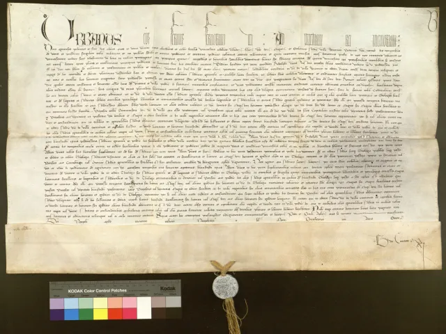 Päpstliche Erlaubnis für den Unterricht der Theologie an der Universität Wien, 1384