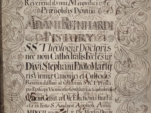 Rektorenblatt von Adam Reinhard Pistorius (Rektor 1702/03)