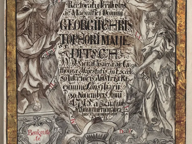 Rektorenblatt von Georg Christoph Meieditsch (Rektor 1715/16)