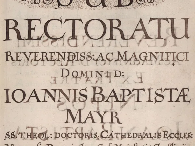 Rektorenblatt von Johann Baptist Mayr (Rektor 1678/79) aus dem Pestjahr 1679