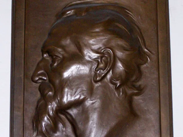Johann Palisa (1848–1925), Astronomie; Relief von Hans Bitterlich, 1924