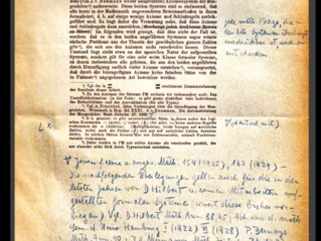 Druckfahne zu Über formal unentscheidbare Sätze der Principia Mathematica und verwandter Systeme