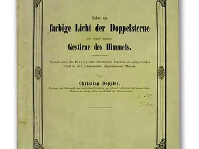 Christian Doppler, „Ueber das farbige Licht der Doppelsterne und einiger anderer Gestirne des Himmels“, 1842