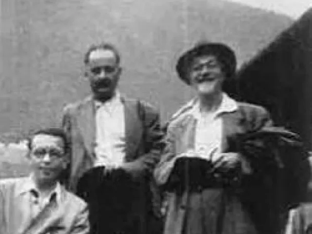 Willibald Plöchl (Mitte) mit Heinrich Ritschl (links) und Johann Sölch