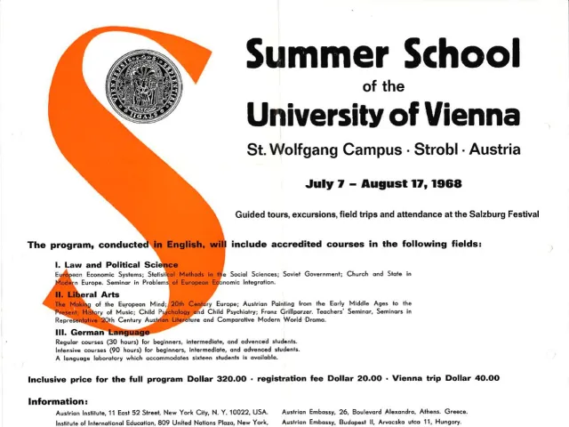 Plakat der Sommerhochschule 1968