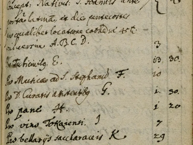 Ausgaben für verschiedene Feierlichkeiten der Theologischen Fakultät im Wintersemester 1691/92