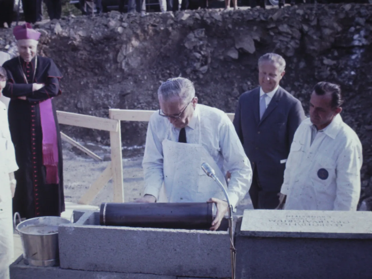 Grundsteinlegung für das Leopold Figl-Observatorium am Mitterschöpfl, 13. September 1966